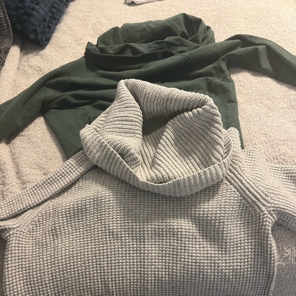 Cowl neck bundle. LL bean and Nordstrom brand. Size M and S